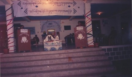 Students participating in Inter debate Competition